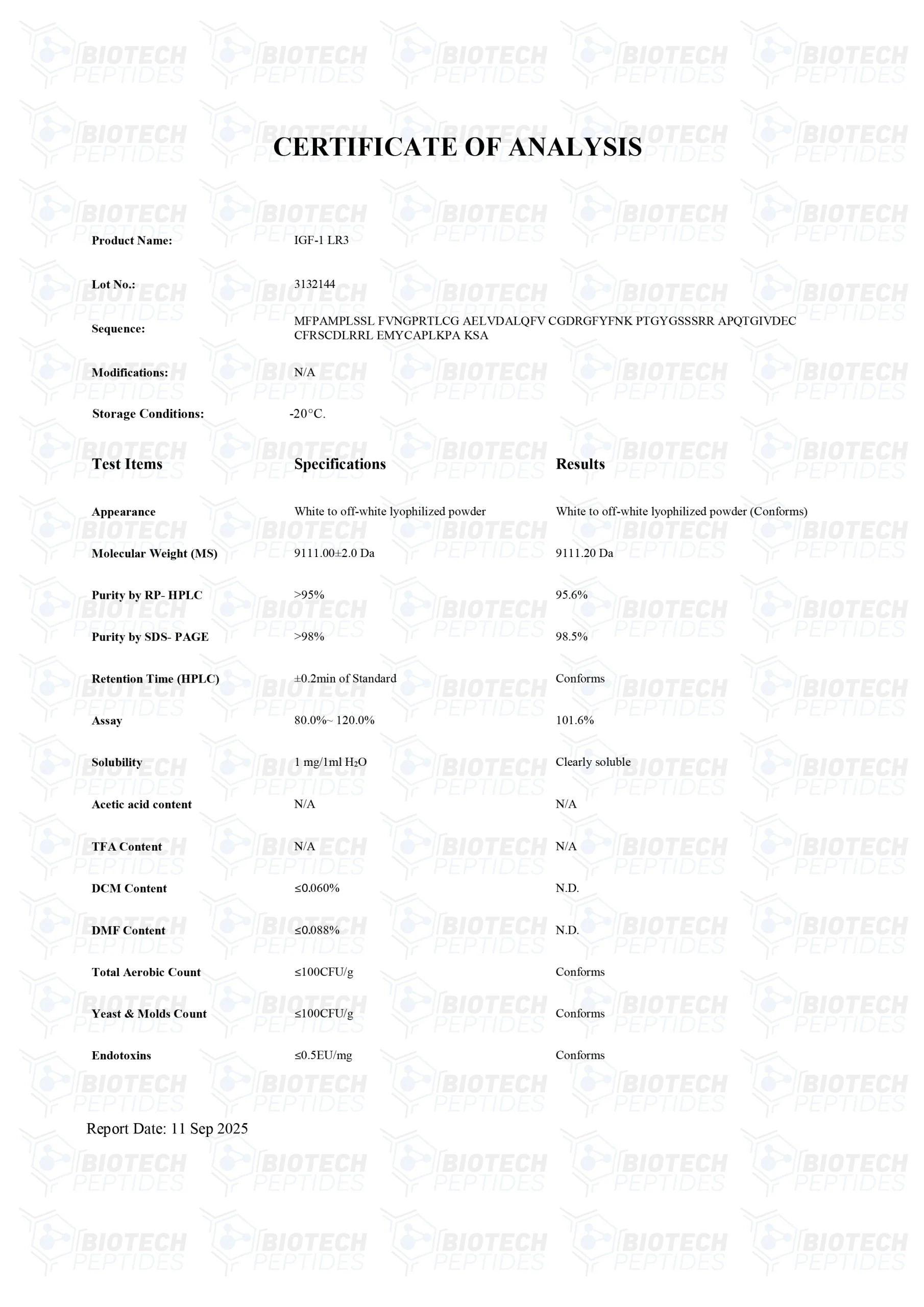 receptor grade igf 1 lr3 (1mg)